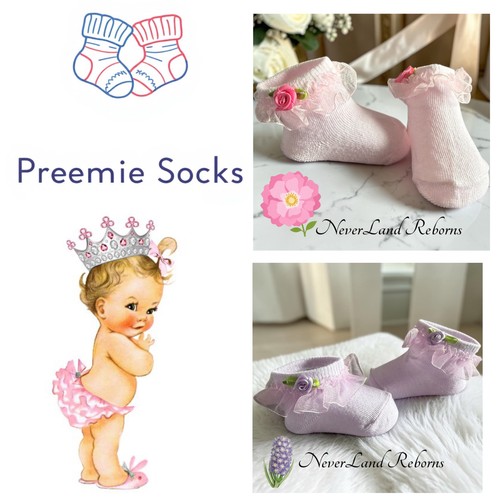 Preemie lace socks for